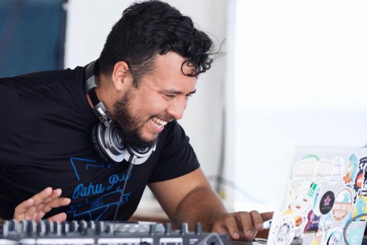 a man using a laptop computer