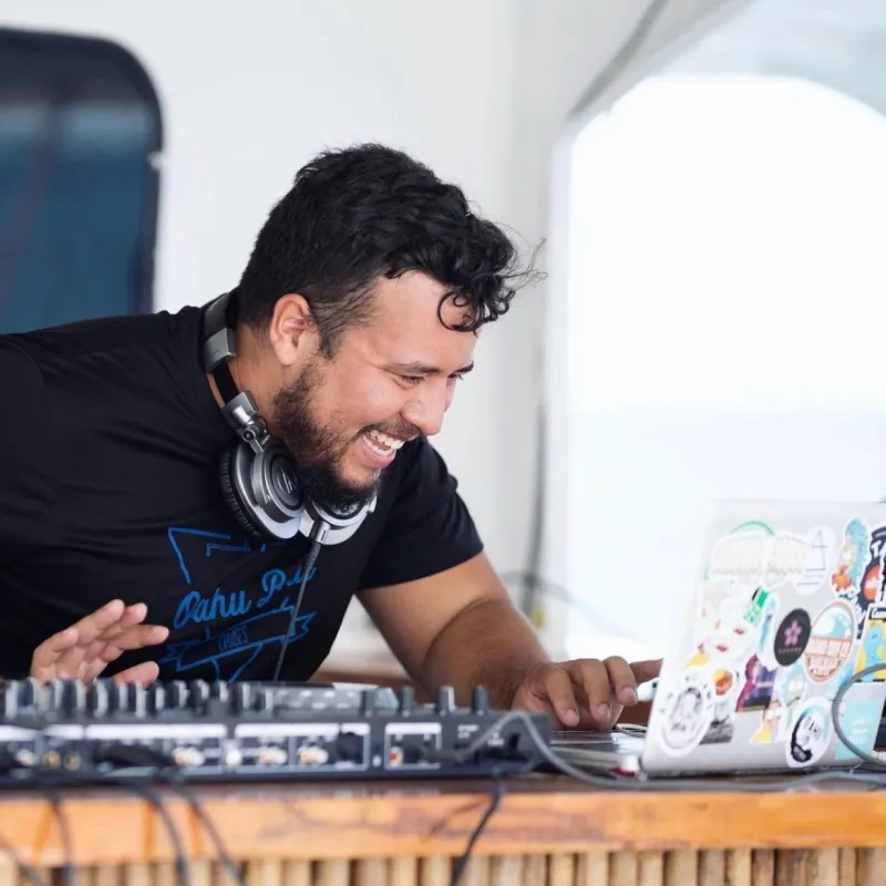 a man using a laptop computer