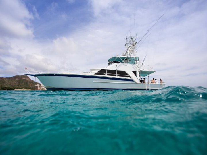 a small boat in a body of water